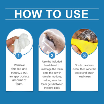 Pet Paw Cleaner Deep Wash Feet For Dogs And Cats Soles And Pads Care Foam