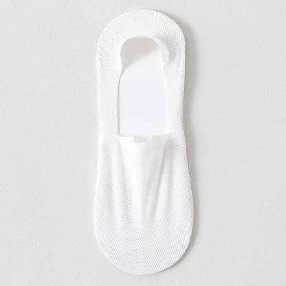 Men's thin breathable mesh boat socks short socks shallow mouth ice silk invisible socks ﻿