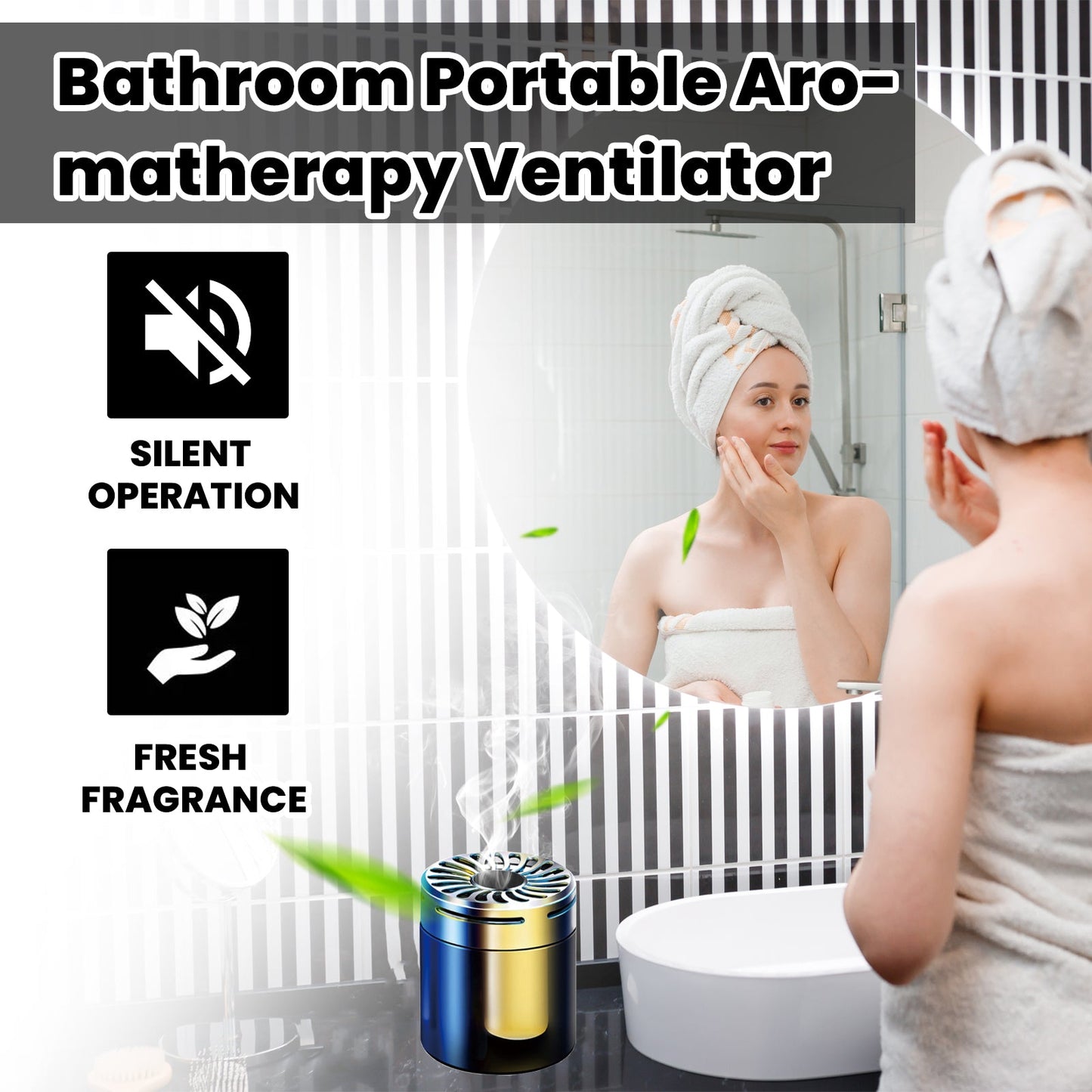 Bathroom Portable Ventilation Aromatherapy, Car Aromatherapy Bathroom Bedroom Deodorant Adornment