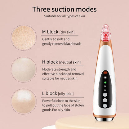 New Electric Suction Blackheads Pore Cleaning Surface Instrument Hot Compress Guide Out Acne Blackheads Beauty Instrument