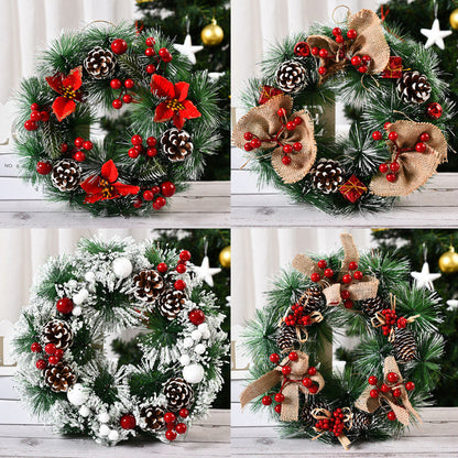 Christmas Pinecone Red Berries Wreath