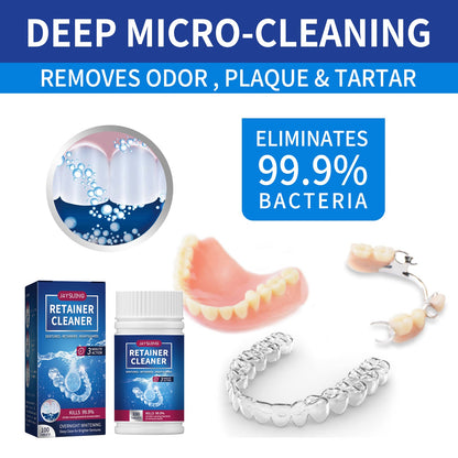 Denture Cleaning Tablet, White Denture Fresh Breath Oral Care Cleaning Tablet
