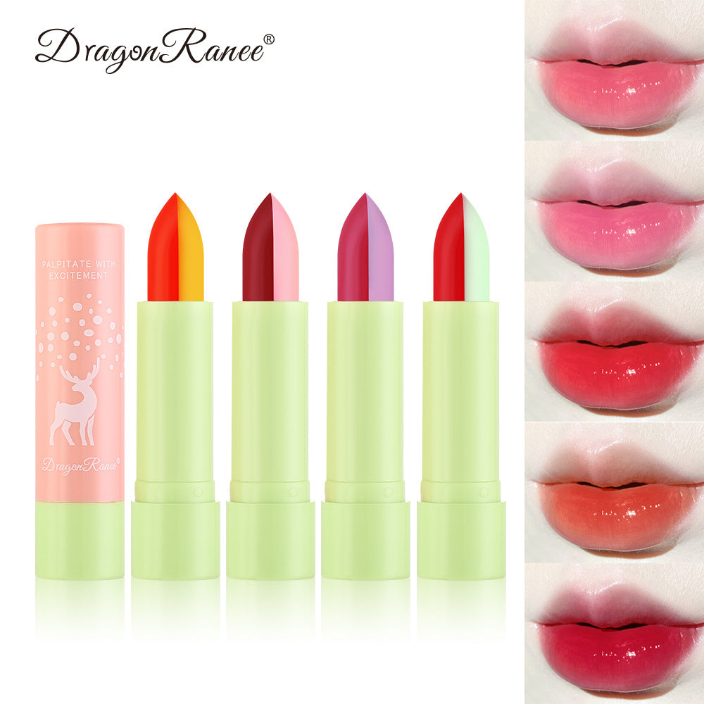 Macaron Color Changing Single And Double Color Lipstick Lipstick Lasting And Not Easy To Decolorize Biting Lip Moisturizing Warm Color Lipstick