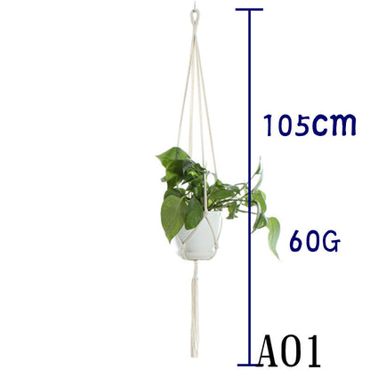 Beige Cotton Rope Plant Hanger