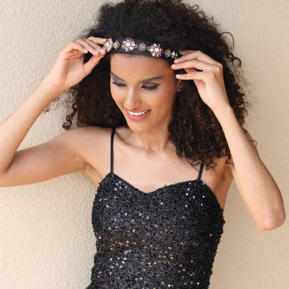Fashionable Baroque Retro Set Water Diamond Flower Headband