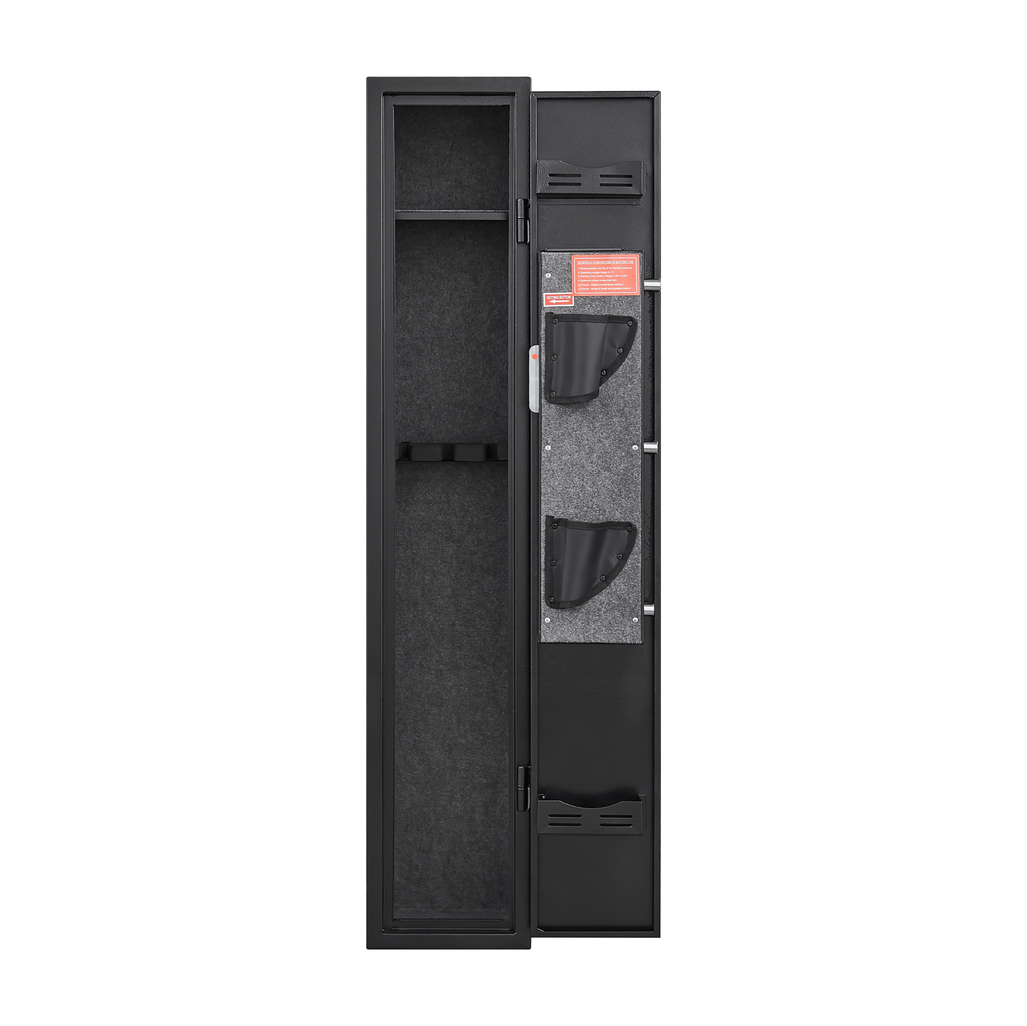 5 gun safes with 3 pistol pockets, quick access biometric adjustable heavy-duty gun rack mounted gun safes