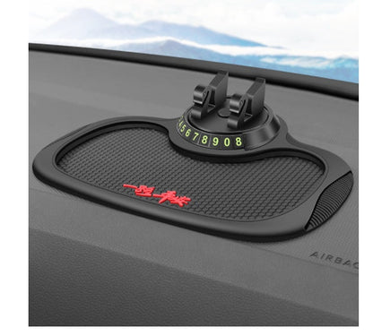 Non-Slip Car Phone Pad with Parking Number Card