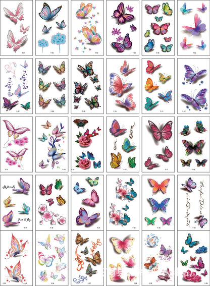 A set of 30 tattoo stickers