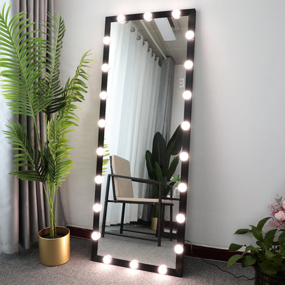 63x24 inch illuminated full body makeup mirror with 3 color modes. Makeup room bedroom wall mounted touchscreen floor mirror i