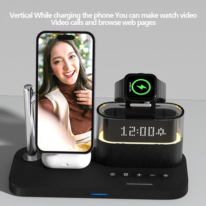 Magnetic wireless charger 3 in 1 wireless charger clock wireless charger suitable for Apple 3 in 1 wireless charger