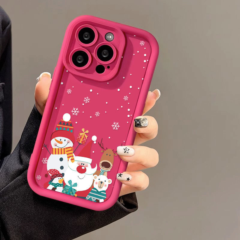 Santa Claus Christmas Phone Case Shockproof Silicone Cover