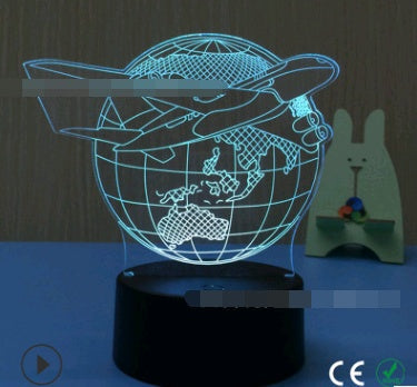 LED 3D Owl Touch Table Lamp Colorful