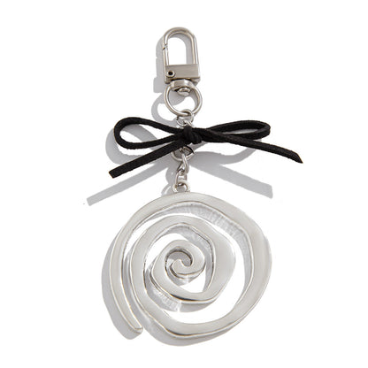 Original Design Spiral Pendant Keychain Versatile Alloy Korean Velvet Pendant