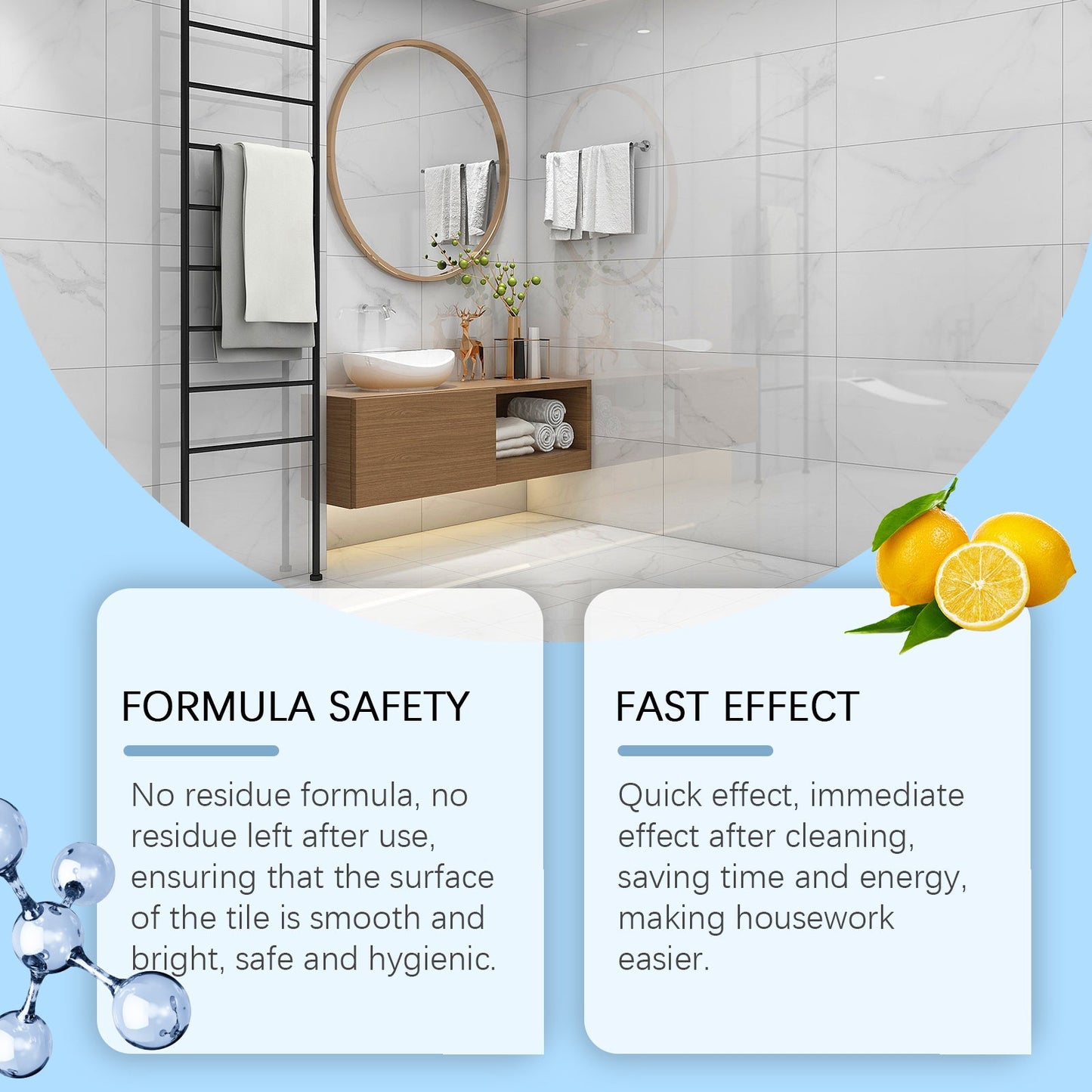 Tile Multi-Purpose Cleaner, Floor Wall Tile Polishing Maintenance Cleaning Decontamination Clean