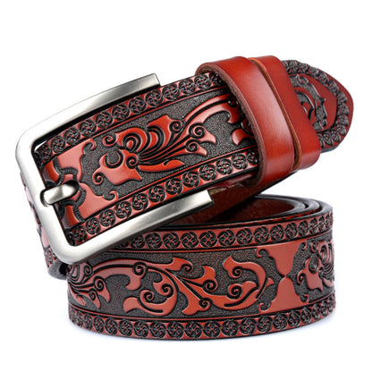 Carved Craft Men's Cattlehide Leather Belt