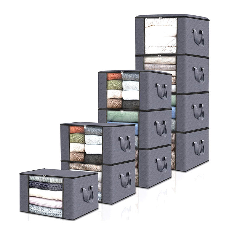 Clothing Cotton Quilt Blanket Transparent Window Large Capacity Storage Box