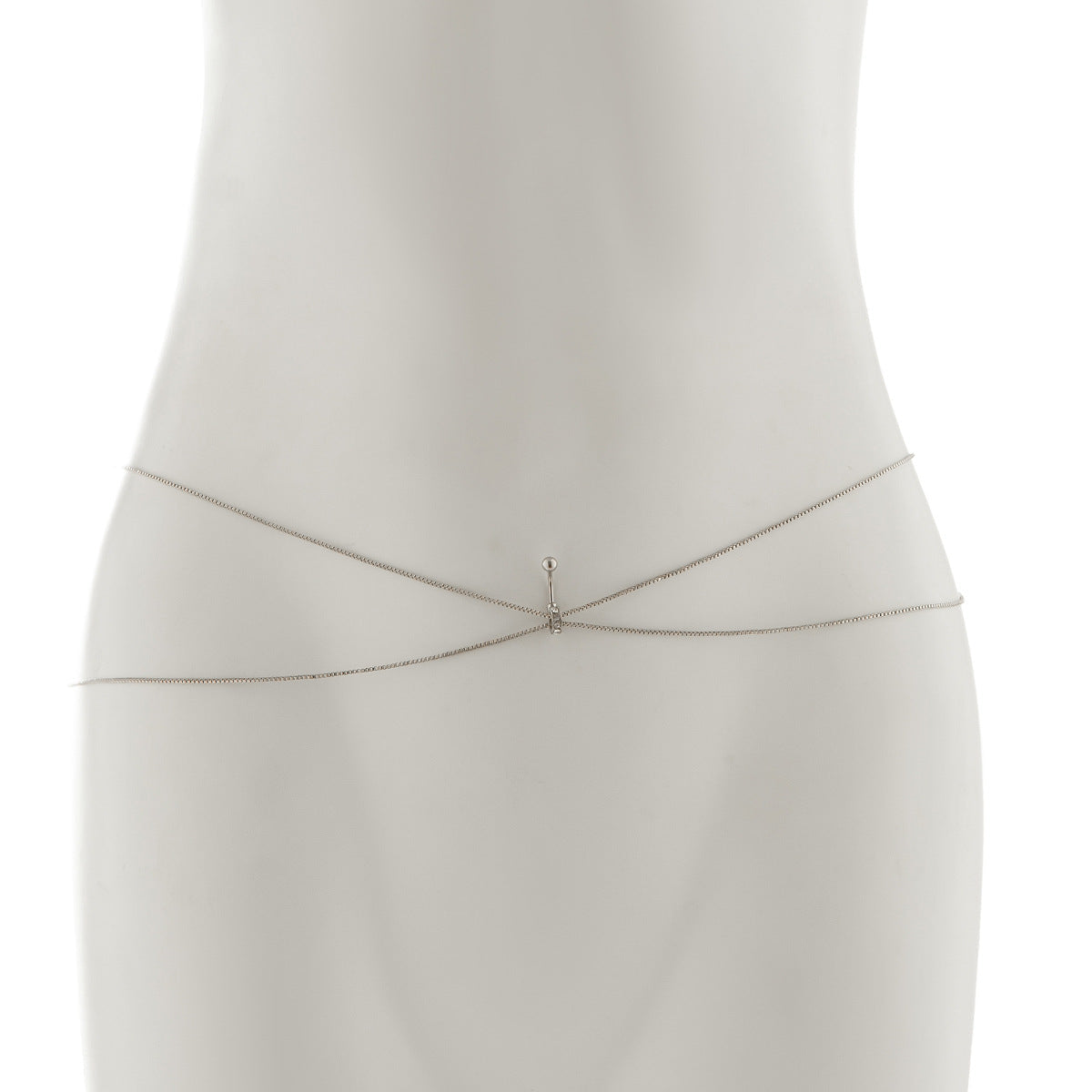 Thin chain belly button waist decoration body chain double-layer metal wind versatile waist chain