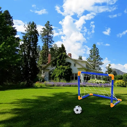 Mini foldable plastic soccer set, detachable posts, high-strength, indoor/outdoor, kids' bday gift