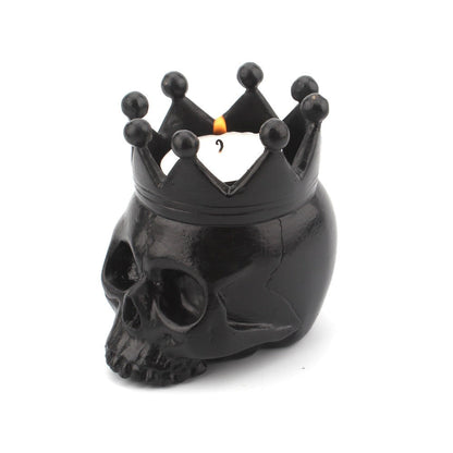 New resin crown skull candlestick candle base