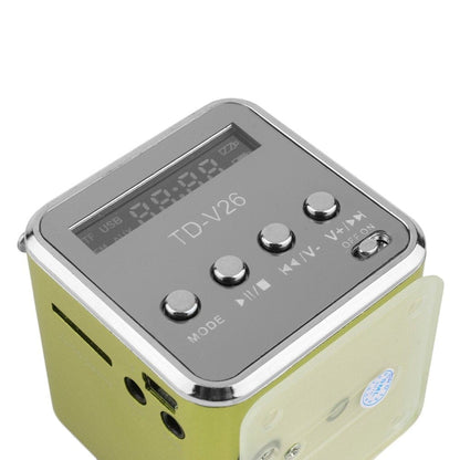 TD-V26 Portable Speaker Mini FM Radio Receiver MP3 Music Player
