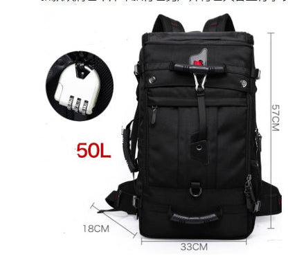 Men's Large Capacity Oxford Hiking Backpack – Multifunctional Outdoor Bag