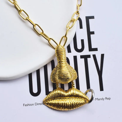 Baroque Style Exaggerated Lips Design Dangle Earrings For Women  Jewelry Vintage Ethnic Statement Earrings Accessories