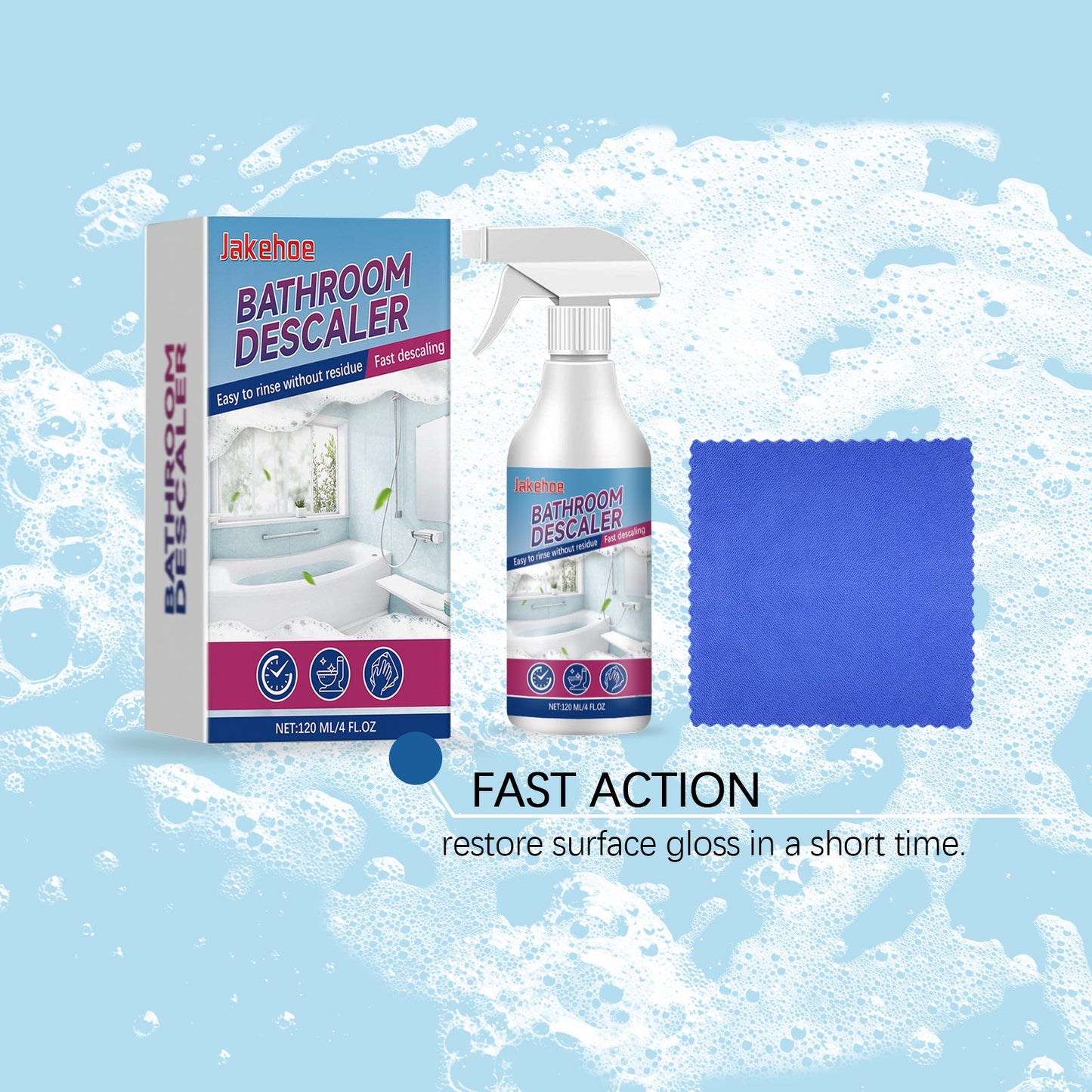 Bathroom Descaler Bathroom Glass Faucet Bathtub Tile Scale Stain Cleaner