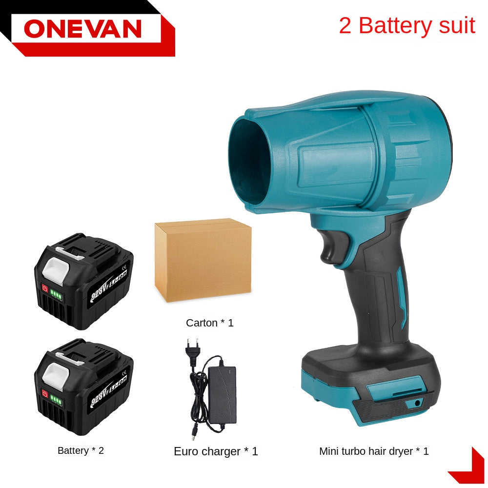 Brushless turbocharged storm blower and snow blower compatible with Makita battery 18V high power