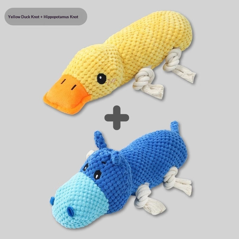 Chewing And Teeth-cleaning Plush Pet Toy With Sound