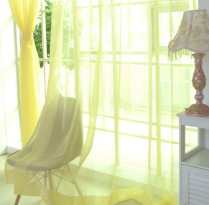 Solid Tulle Modern Sheer Curtains