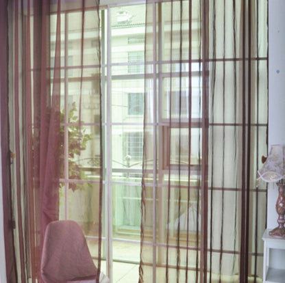 Solid Tulle Modern Sheer Curtains