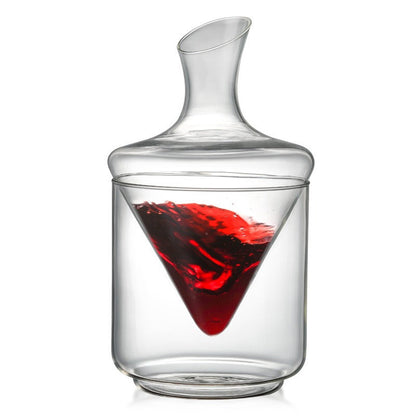 1000ml with Ice Bucket Decanter Lead-Free Crystal Glass Whiskey Vodka Brandy Bottle Bar Festival Hip Flask Wine Set