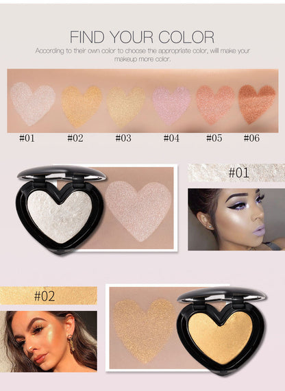 Gold Glow Palette: Face Contour & Highlighter with Shimmer Bronze Powder
