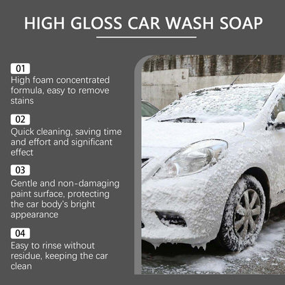 Foam Car Wash Liquid, Car Cleaning Mild Decontamination Foam Dust Refurbished Bright Cleaner