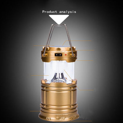 Solar Telescopic Camping Lantern with Multi-Functionality