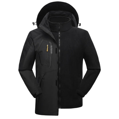 Winter Outdoors Three-in-one Coat Warm-keeping Cotton Clothing Shell Jacket