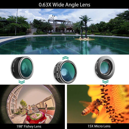 For iPhone XS Max Lens Kit Case Fisheye Macro Wide Angle