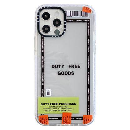 Transparent Phone Case With Orange Sticker