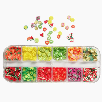 DIY Clay Flower Fruit Slices for Manicure