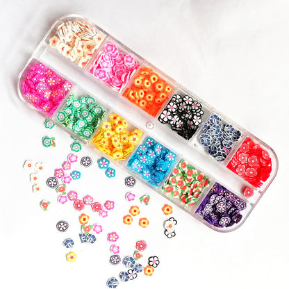 DIY Clay Flower Fruit Slices for Manicure