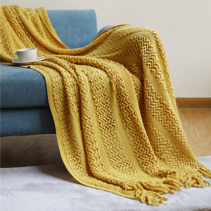 Nordic Knitting Sofa Blanket