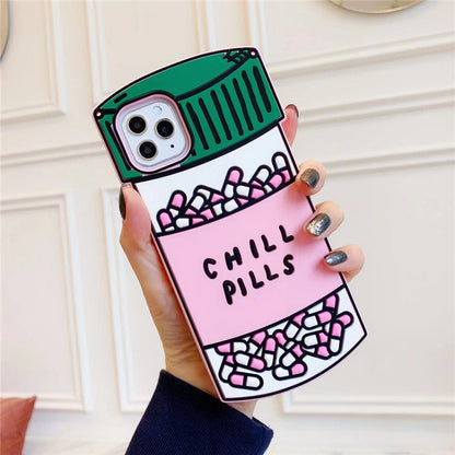 Compatible with Apple, Personalized Creative Pill Silicone IPhone Case
