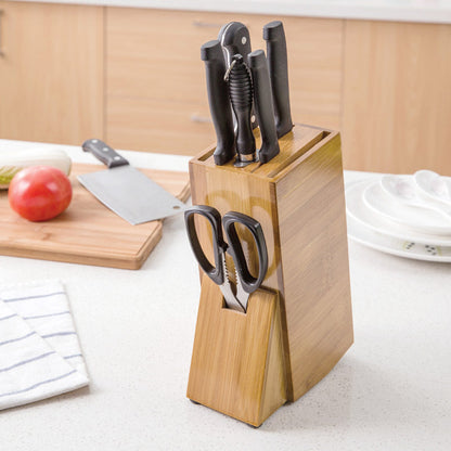 Bamboo Kitchen Knife Holder Storage Organizer