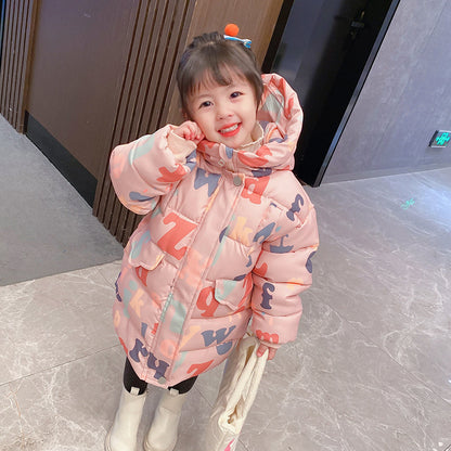 Western Style Children's Clothing, Baby Girls, Cotton-Padded Clothing, Children's Cotton Clothing