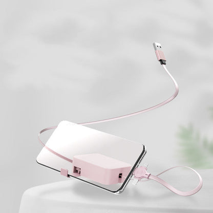 4 in 1 Retractable USB Cable Macaron Type C Micro iPhone