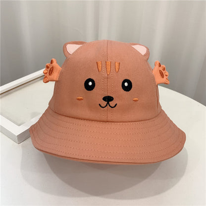 New Products Kitten And Frog Sun Hat Small Pot Hat Baby Hat