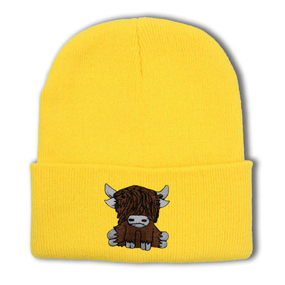 Cartoon Long Hair Yak Knitted Hat Winter Warm Wool