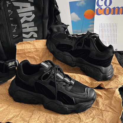 Mesh Sneakers, Low-Top Casual Daddy Shoes, Breathable