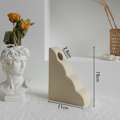 Simplicity Ceramic Vase Dry Flower Arrangement Home Decoration Ornament Living Room Display Art Vases