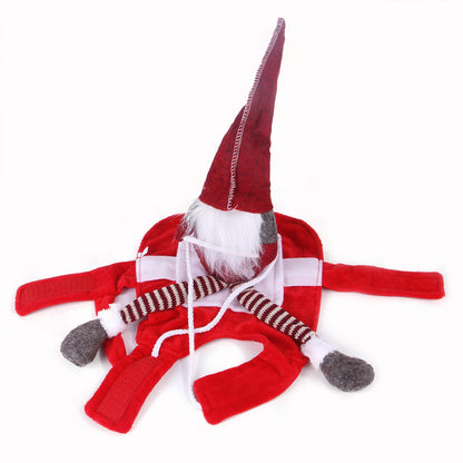 Pet Christmas Riding Costume Cosplay Decor